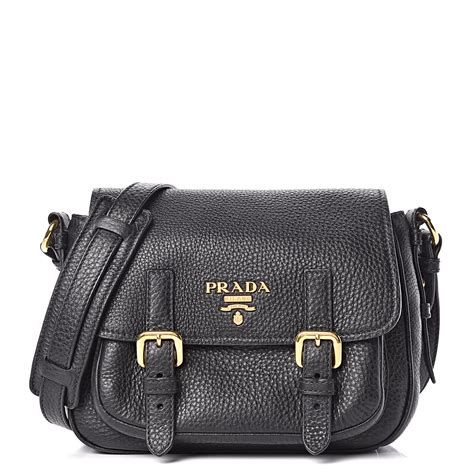 Prada Vitello Daino Leather Messenger Bag 